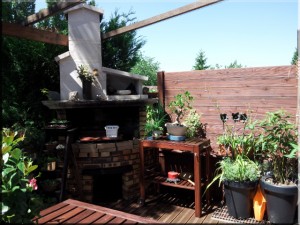 Terrasse en pin marron