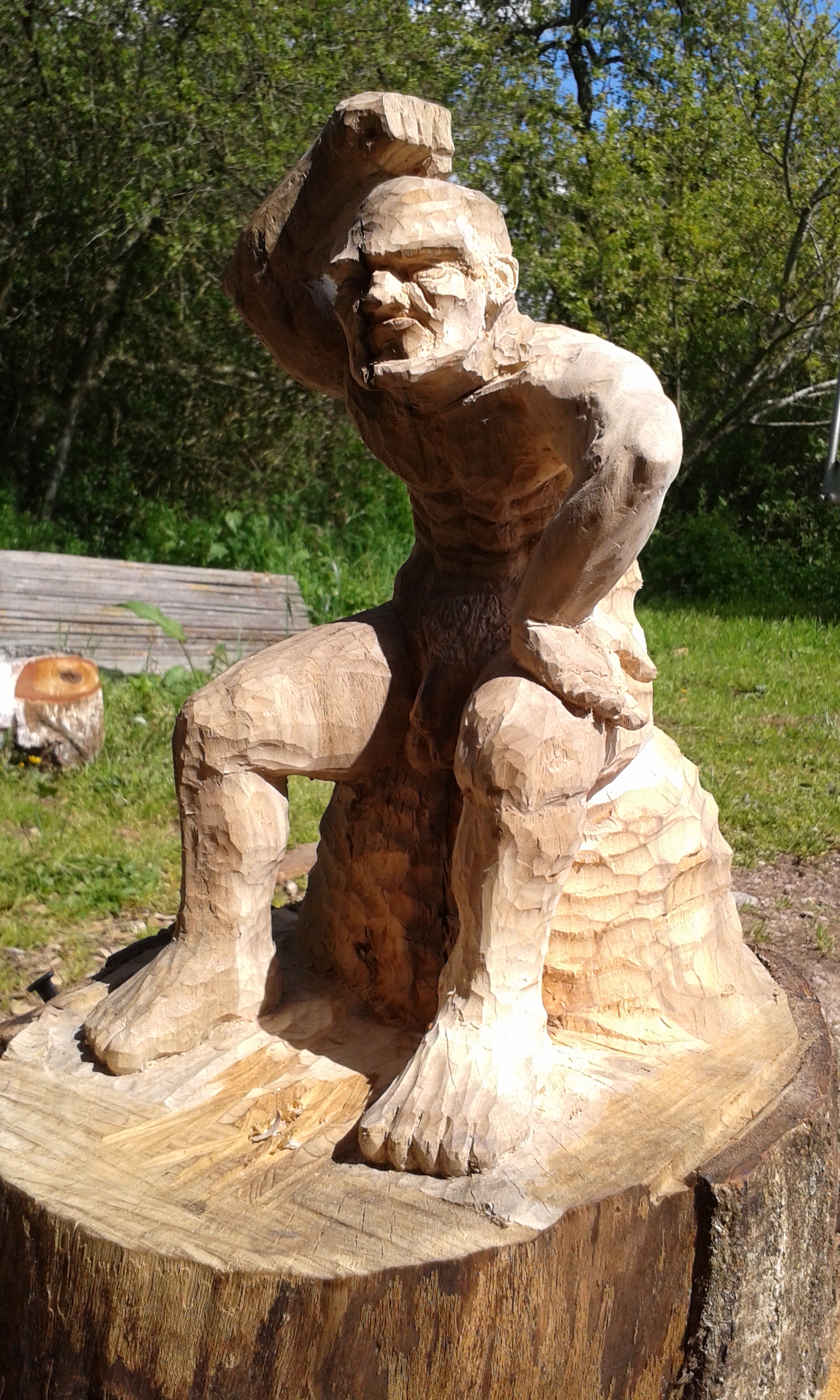 sculpteur animalier sur bois