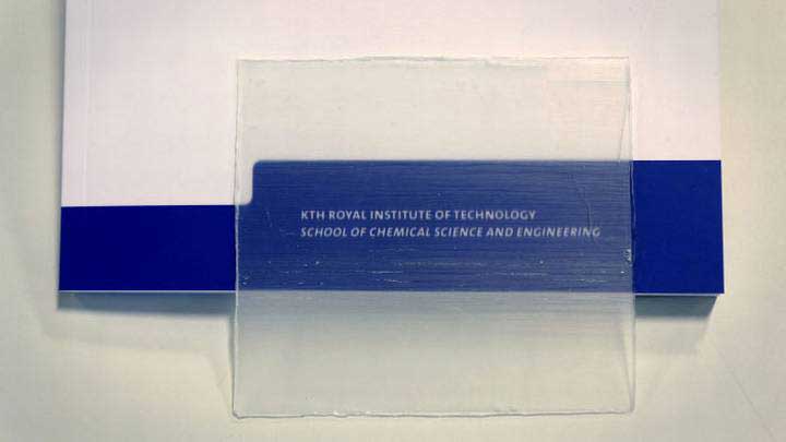 Bois transparent créé par l'école KTH Royal Institute of Technology